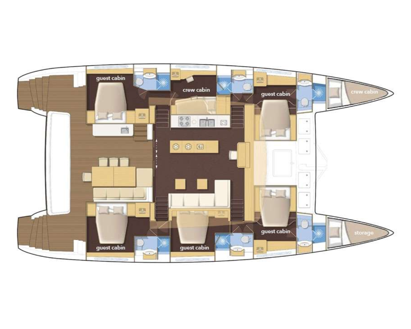 Layout for ADRIATIC Tiger Lagoon 620 - layout