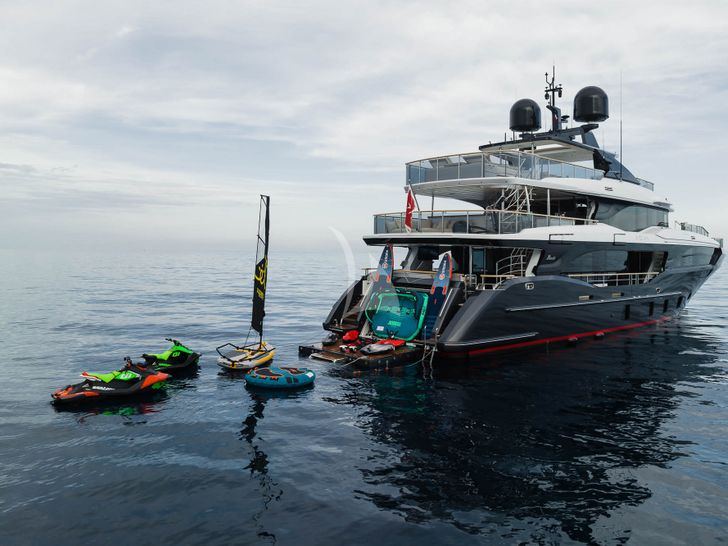 ADVA Benetti Mediterraneo 116 - stern with water toys ADVA Benetti Mediterraneo 116 - stern with water toys
