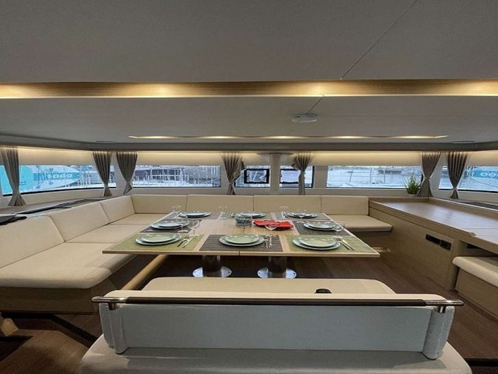 AEGEUS Lagoon 51 indoor dining area AEGEUS Lagoon 51 indoor dining area