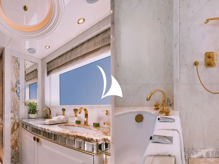 AELIA Benetti 56m - master cabin bathroom AELIA Benetti 56m - master cabin bathroom