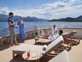 AETERNA Radez Custom Yacht 53m - guests lounging under the sun AETERNA Radez Custom Yacht 53m - guests lounging under the sun