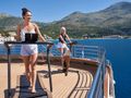 AETERNA Radez Custom Yacht 53m - guests working out on the sundeck AETERNA Radez Custom Yacht 53m - guests working out on the sundeck