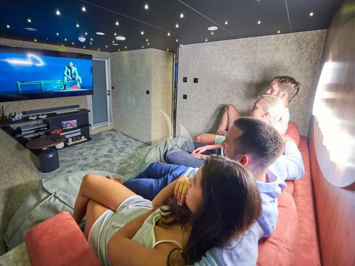 AETERNA Radez Custom Yacht 53m - indoor cinema AETERNA Radez Custom Yacht 53m - indoor cinema