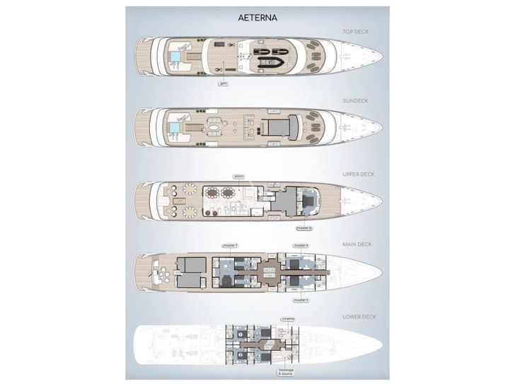 AETERNA Radez Custom Yacht 53m - layout AETERNA Radez Custom Yacht 53m - layout