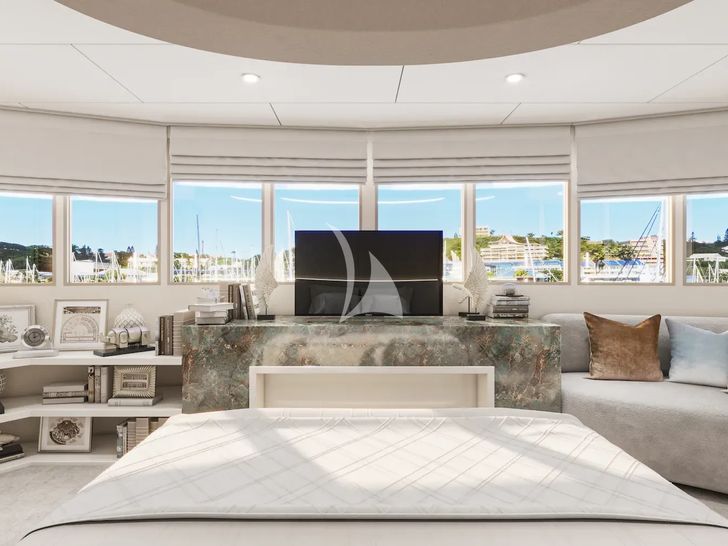 AETERNA Radez Custom Yacht 53m - master cabin TV AETERNA Radez Custom Yacht 53m - master cabin TV