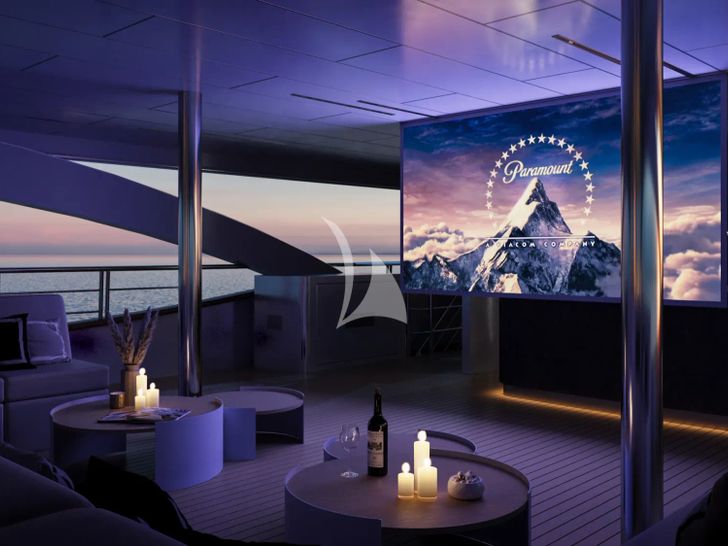 AETERNA Radez Custom Yacht 53m - outdoor cinema AETERNA Radez Custom Yacht 53m - outdoor cinema