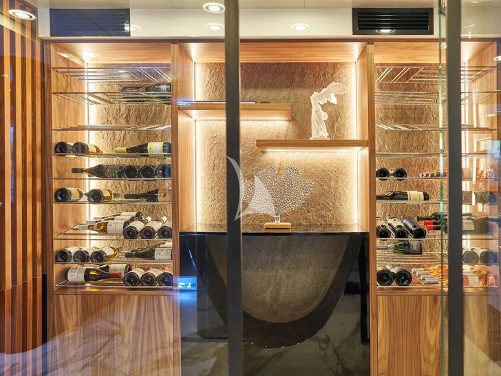 AETERNA Radez Custom Yacht 53m - wine cellar AETERNA Radez Custom Yacht 53m - wine cellar