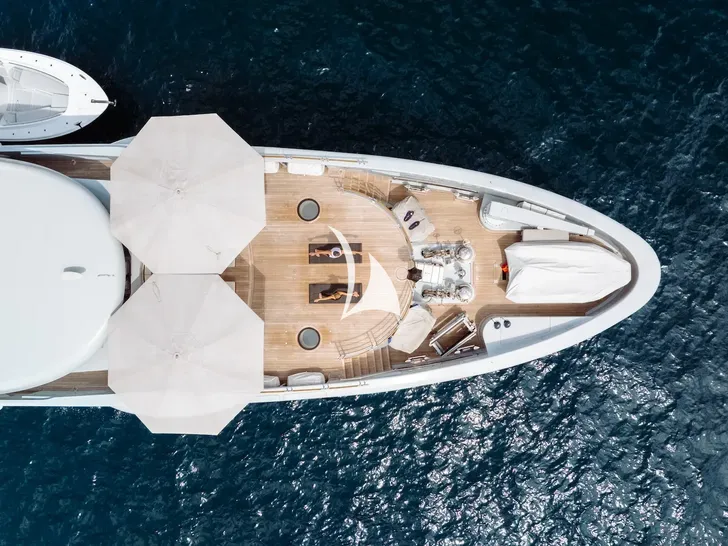 YOU Heesen 55m - top shot of the foredeck YOU Heesen 55m - top shot of the foredeck