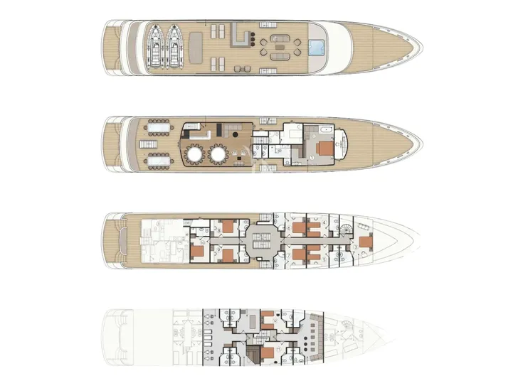 AGAPE ROSE Custom Yacht 48m - layout AGAPE ROSE Custom Yacht 48m - layout