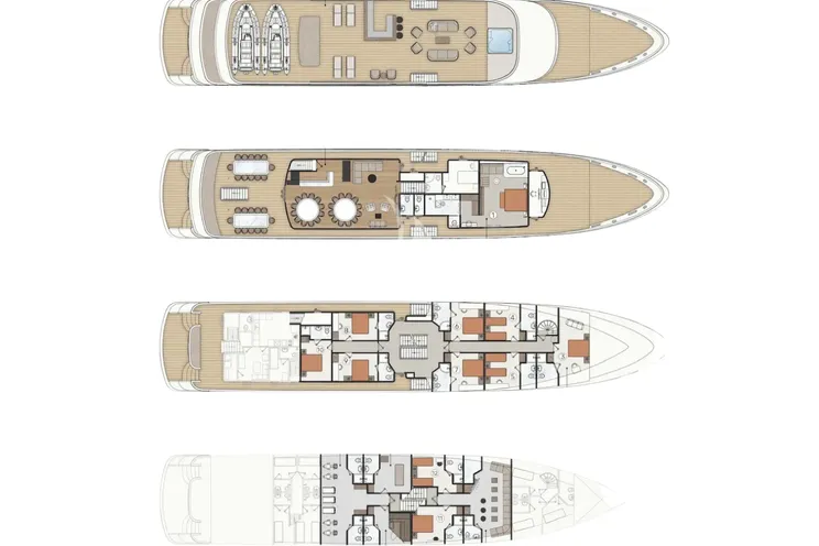 Layout for AGAPE ROSE Custom Yacht 48m - layout