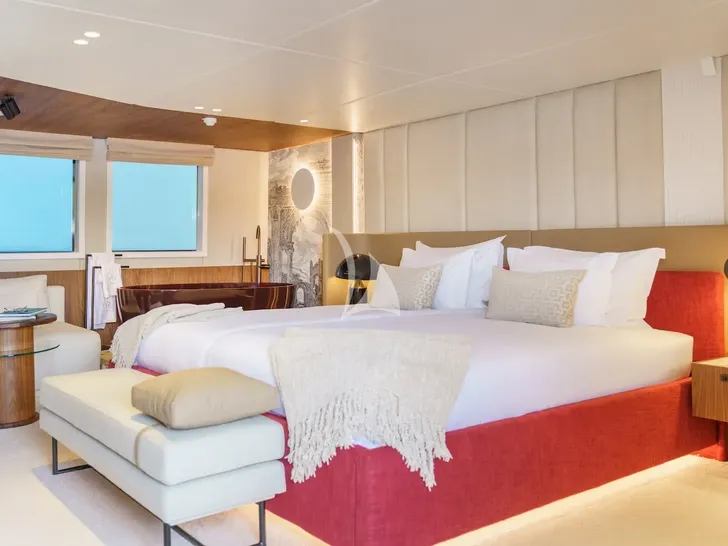 AGAPE ROSE Custom Yacht 48m - master cabin bed AGAPE ROSE Custom Yacht 48m - master cabin bed