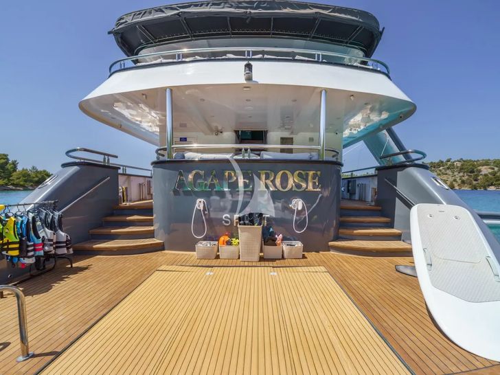 AGAPE ROSE Custom Yacht 48m - swim platform with the water toys AGAPE ROSE Custom Yacht 48m - swim platform with the water toys