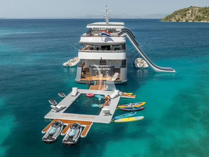 AGAPE ROSE Custom Yacht 48m - water toys set up AGAPE ROSE Custom Yacht 48m - water toys set up