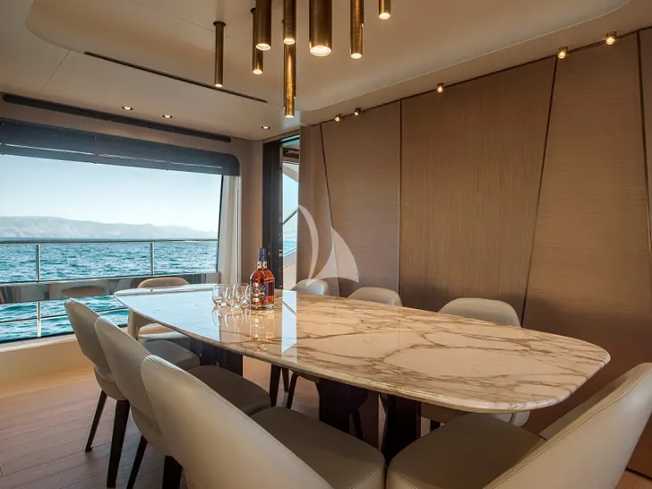 AGIO Azimut Grande 27m - main dining area AGIO Azimut Grande 27m - main dining area