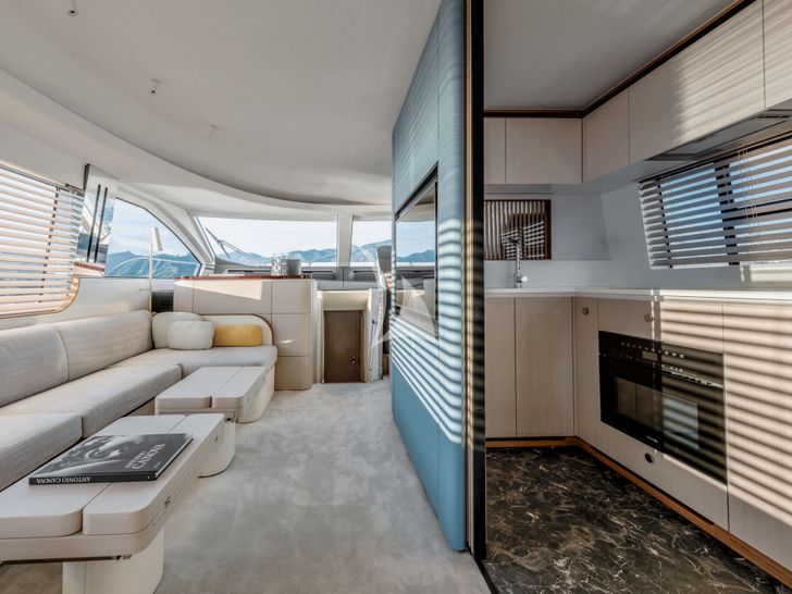 AGLAYA Azimut 68 Fly saloon and galley AGLAYA Azimut 68 Fly saloon and galley