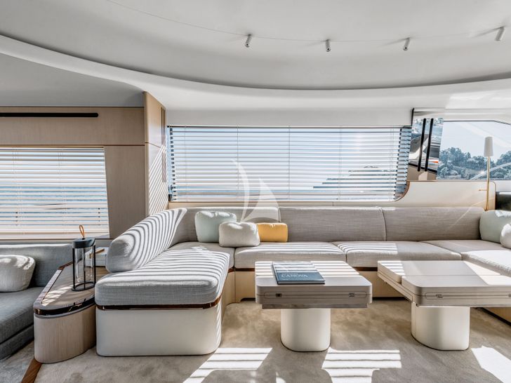 AGLAYA Azimut 68 Fly saloon seating area AGLAYA Azimut 68 Fly saloon seating area