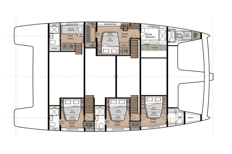 Layout for AHALYA Sunreef 60 - Layout