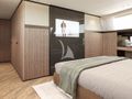 AKIRA Sanlorenzo SD90 master cabin bed and TV