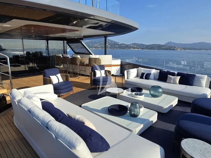 AKULA Baglietto T52 - sky deck aft lounge AKULA Baglietto T52 - sky deck aft lounge