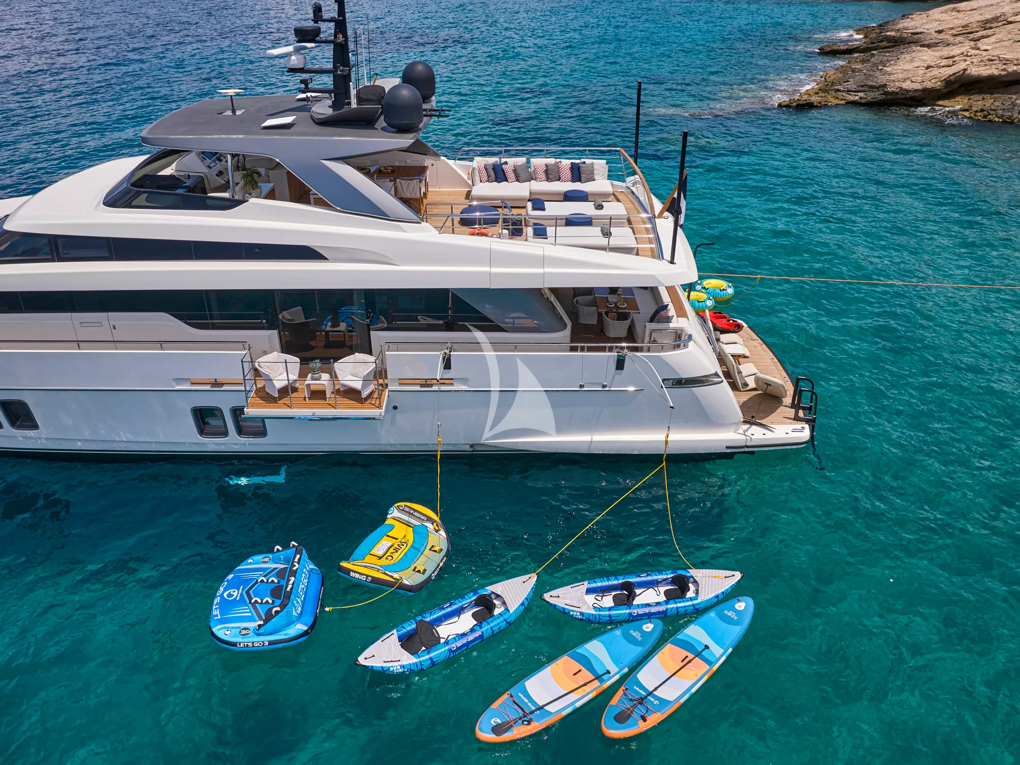 Charter Yacht ALEIN - Sanlorenzo SL96 - 4 Cabins - Athens - Mykonos - Paros - Cyclades - Greece