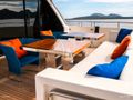 ALEIN Sanlorenzo SL96 - aft deck seats and tables ALEIN Sanlorenzo SL96 - aft deck seats and tables