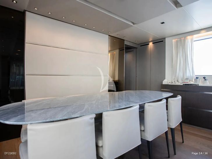 ALEIN Sanlorenzo SL96 - main dining area ALEIN Sanlorenzo SL96 - main dining area