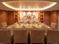 ALEXANDRA Benetti Golden Bay 50m - formal dining set up ALEXANDRA Benetti Golden Bay 50m - formal dining set up