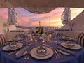 ALEXANDRA Benetti Golden Bay 50m - formal dining set up alfresco ALEXANDRA Benetti Golden Bay 50m - formal dining set up alfresco