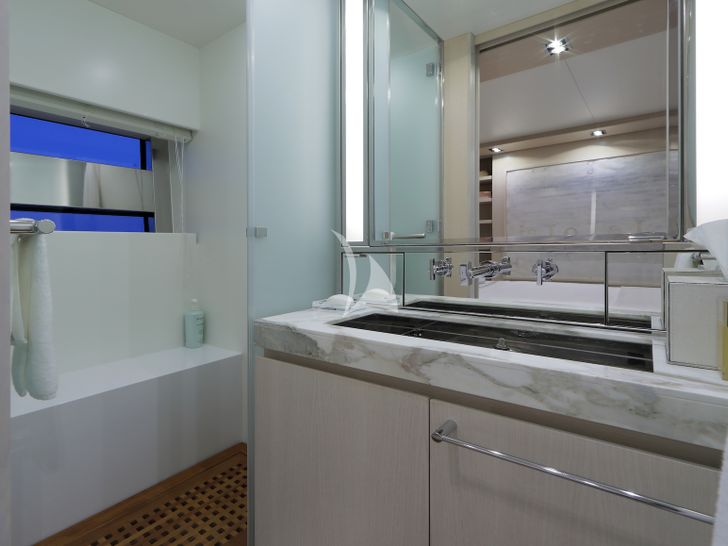 ALEXANDRA Wally Ace 27m VIP cabin bathroom