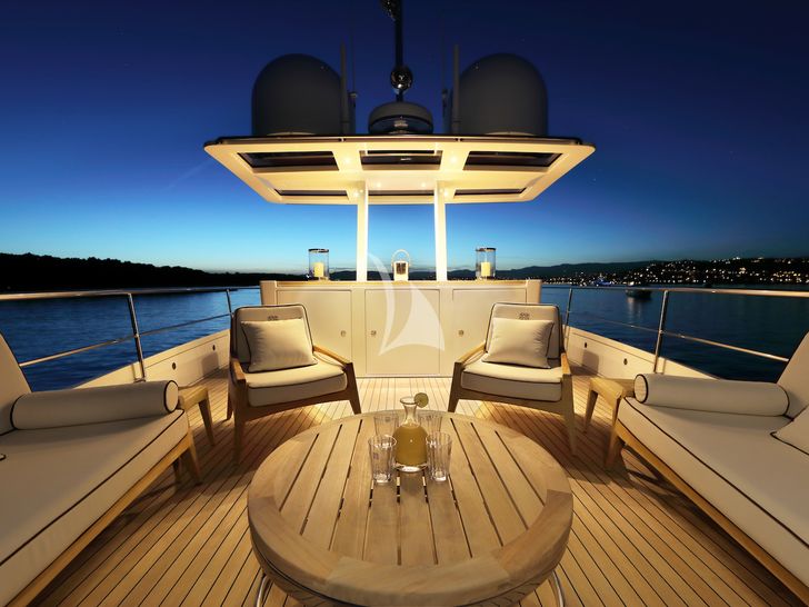 ALEXANDRA Wally Ace 27m flybridge at night ALEXANDRA Wally Ace 27m flybridge at night