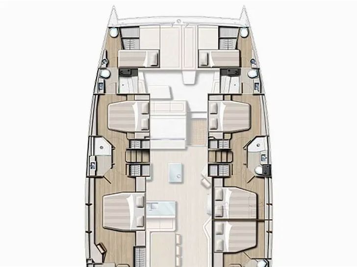 ALFA.BM2 Bali 5.4 catamaran yacht layout ALFA.BM2 Bali 5.4 catamaran yacht layout