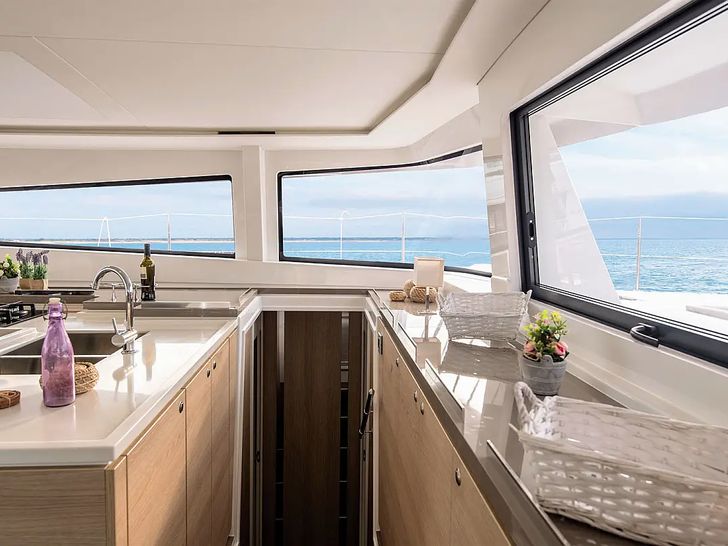 ALFA.BM2 Bali 5.4 galley and entrance to the cabins ALFA.BM2 Bali 5.4 galley and entrance to the cabins