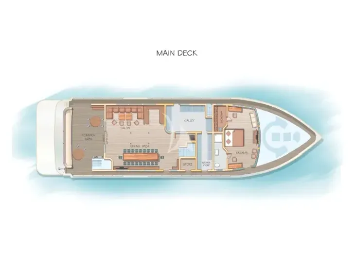 ALICE Salted Fiber Works 31m - layout main deck ALICE Salted Fiber Works 31m - layout main deck