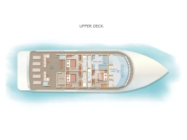 ALICE Salted Fiber Works 31m - layout upper cabin deck ALICE Salted Fiber Works 31m - layout upper cabin deck