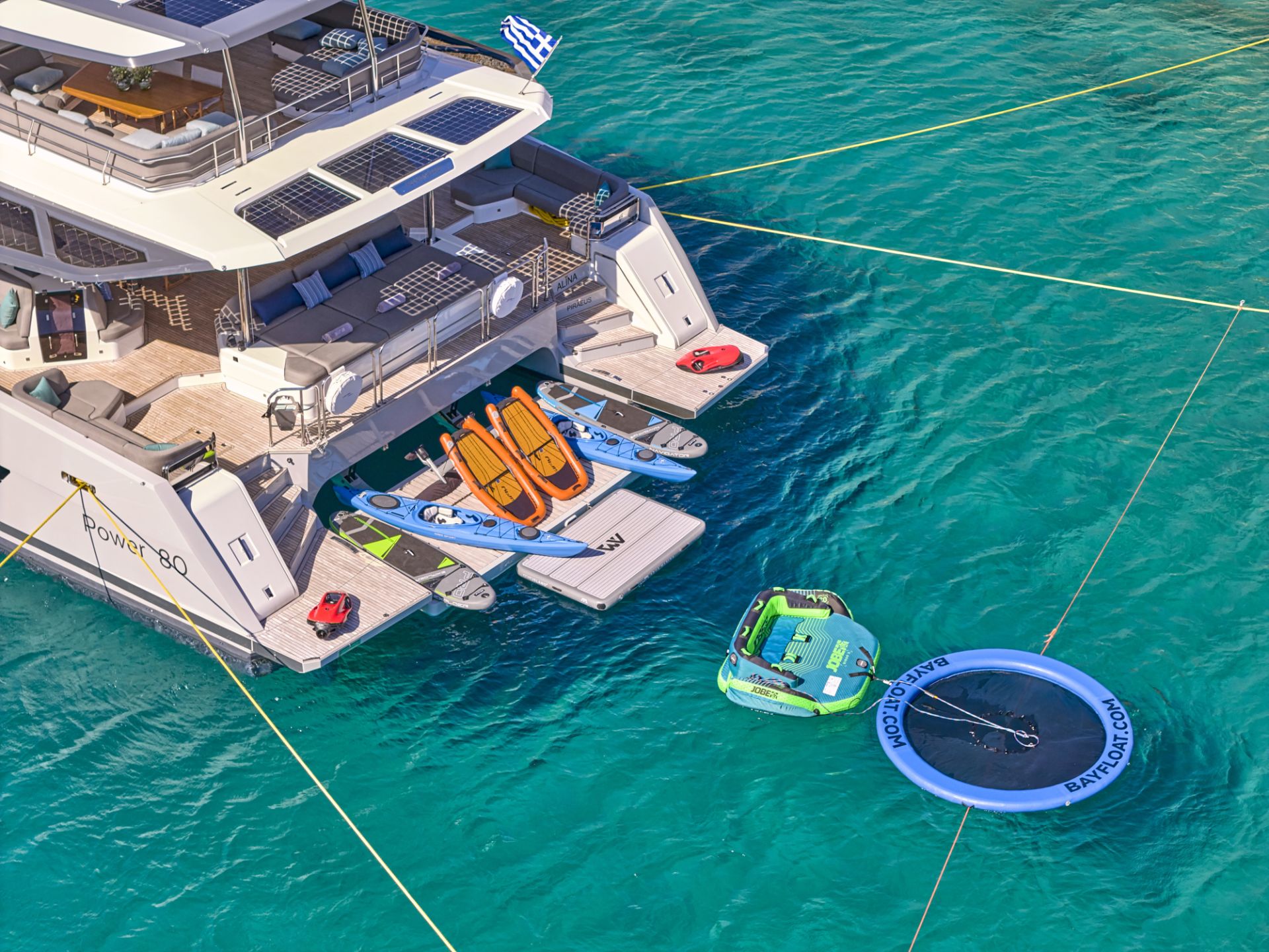 Charter Yacht ALINA - Fountaine Pajot Power 80 - 5 Cabins - Athens - Mykonos - Paros - Cyclades - Greece