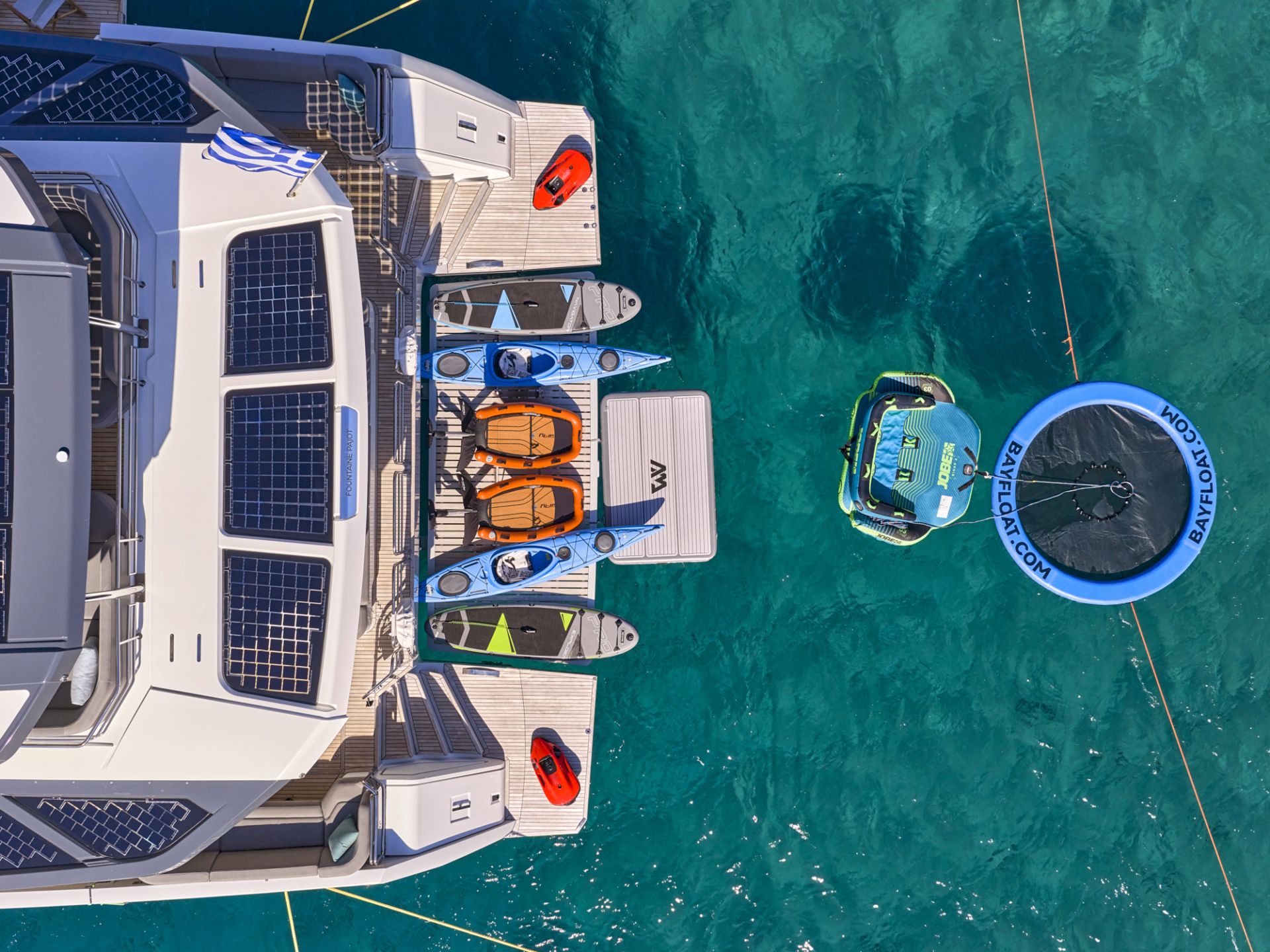 Charter Yacht ALINA - Fountaine Pajot Power 80 - 5 Cabins - Athens - Mykonos - Paros - Cyclades - Greece