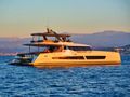 ALINA Fountaine Pajot Power 80 - anchored under the sunset ALINA Fountaine Pajot Power 80 - anchored under the sunset
