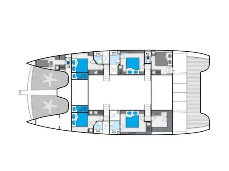 ALKIMIA Sunreef 74 - cabin layout ALKIMIA Sunreef 74 - cabin layout