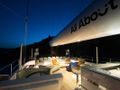 ALL ABOUT U 2 Ada Yacht 50m - upper deck at night ALL ABOUT U 2 Ada Yacht 50m - upper deck at night