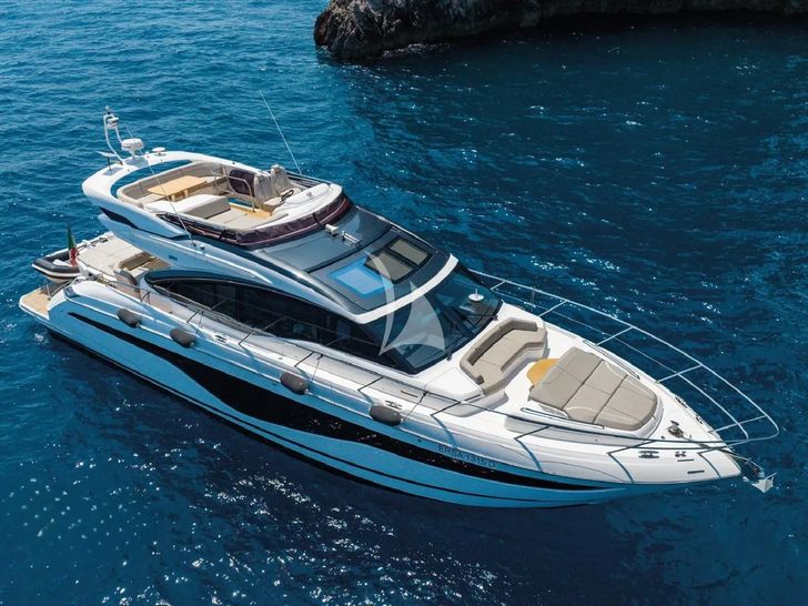 ALL FOR YOU Princess Y72 - aerial shot anchored ALL FOR YOU Princess Y72 - aerial shot anchored