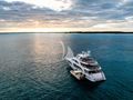 ALLORA Benetti 121 - anchored under the sunset ALLORA Benetti 121 - anchored under the sunset