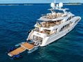 ALLORA Benetti 121 - anchored with the water toys ALLORA Benetti 121 - anchored with the water toys