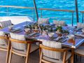ALLORA Benetti 121 - sky deck dining area ALLORA Benetti 121 - sky deck dining area