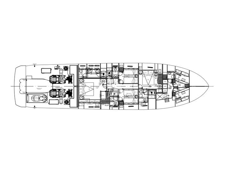 ALMA BLU Sanlorenzo SL86A - cabin deck layout ALMA BLU Sanlorenzo SL86A - cabin deck layout