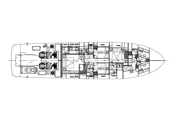 Layout for ALMA BLU Sanlorenzo SL86A - cabin deck layout