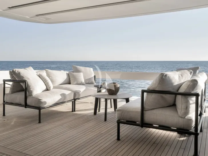 ALMA BLU Sanlorenzo SL86A - main aft deck ALMA BLU Sanlorenzo SL86A - main aft deck