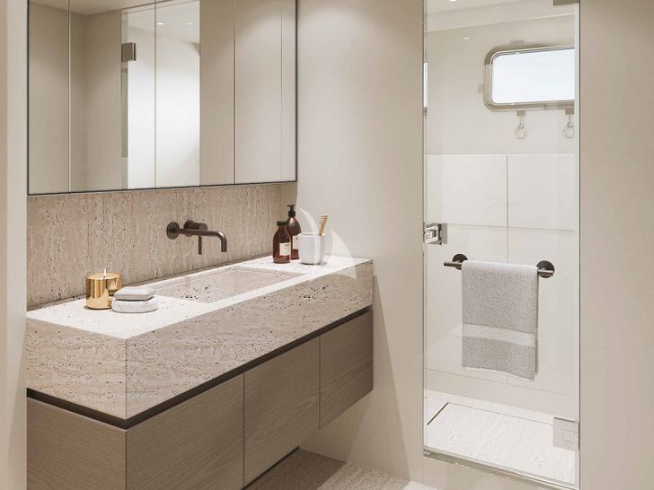 ON TIME Sanlorenzo SX112 - master cabin bathroom ON TIME Sanlorenzo SX112 - master cabin bathroom