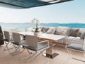 ON TIME Sanlorenzo SX112 - main aft deck alfresco dining area ON TIME Sanlorenzo SX112 - main aft deck alfresco dining area