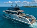 ON TIME Sanlorenzo SX112 - cruising stern view ON TIME Sanlorenzo SX112 - cruising stern view