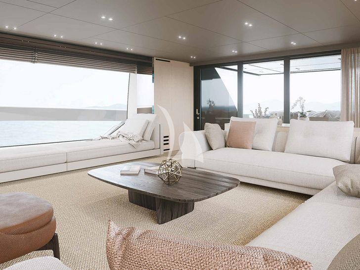 ON TIME Sanlorenzo SX112 - main saloon seating ON TIME Sanlorenzo SX112 - main saloon seating